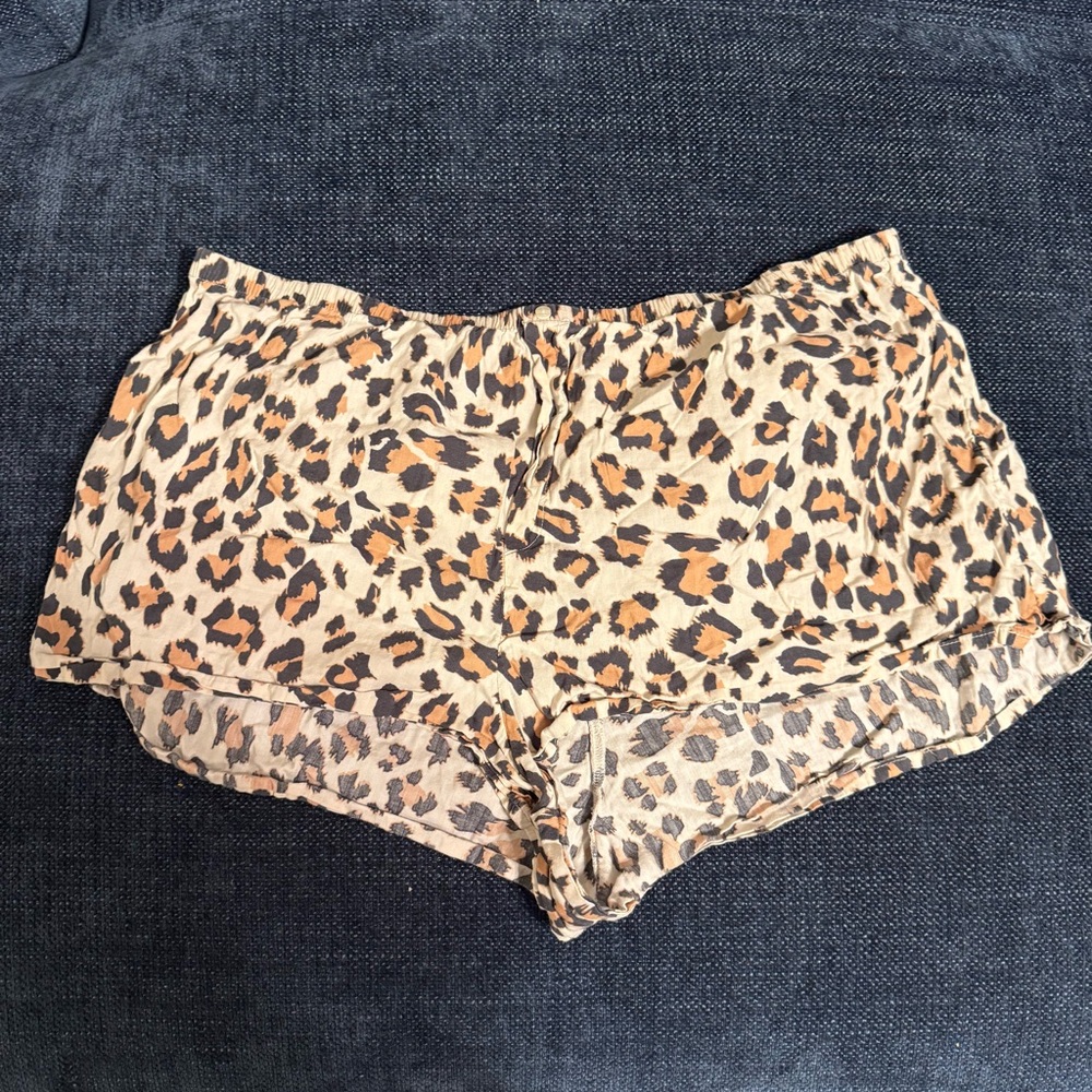 Aerie Leopard Print Pajama Shorts